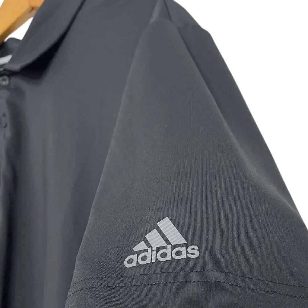 Lot of 4 Adidas Golf Polo Shirts Mens XL Gray & Black Short Sleeve Performance